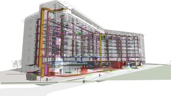 BIM render of building